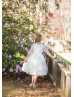 White Eyelash Lace Tulle Dreamy Flower Girl Dress